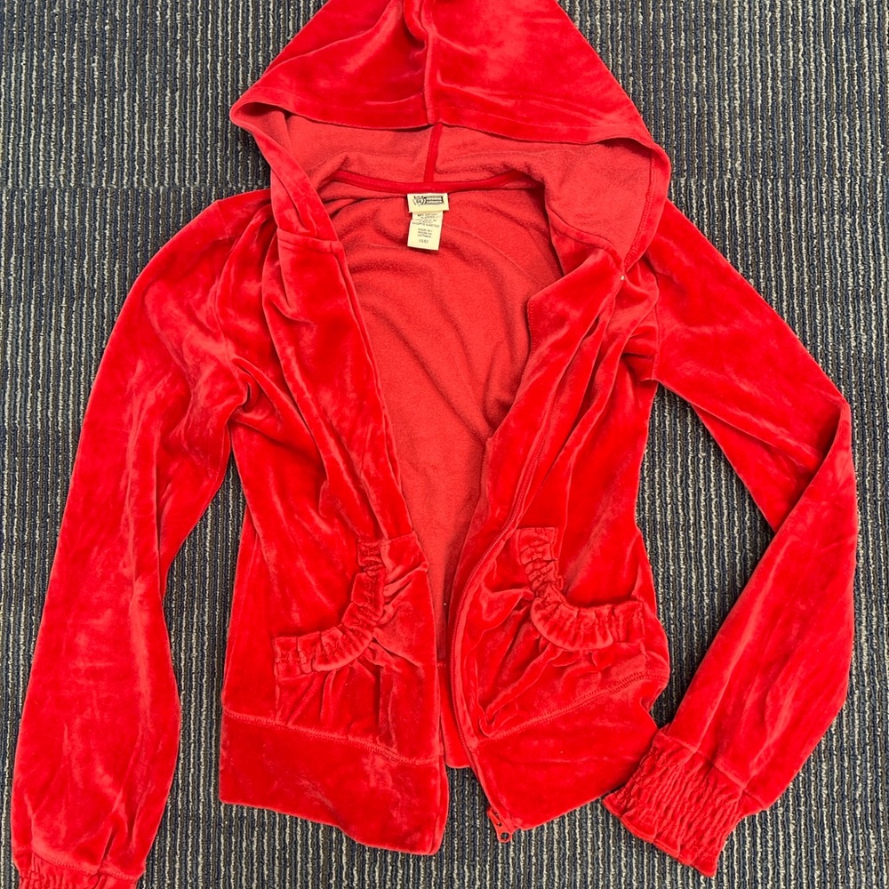 Genuine Kids Red Velour Hoodie